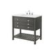 preview thumbnail 4 of 9, Monterey 37" Bathroom Vanity with Top, Grey by Martin Svensson Home