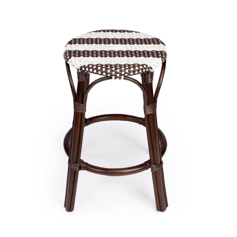 Tobias 24" Rattan Round Counter Stool