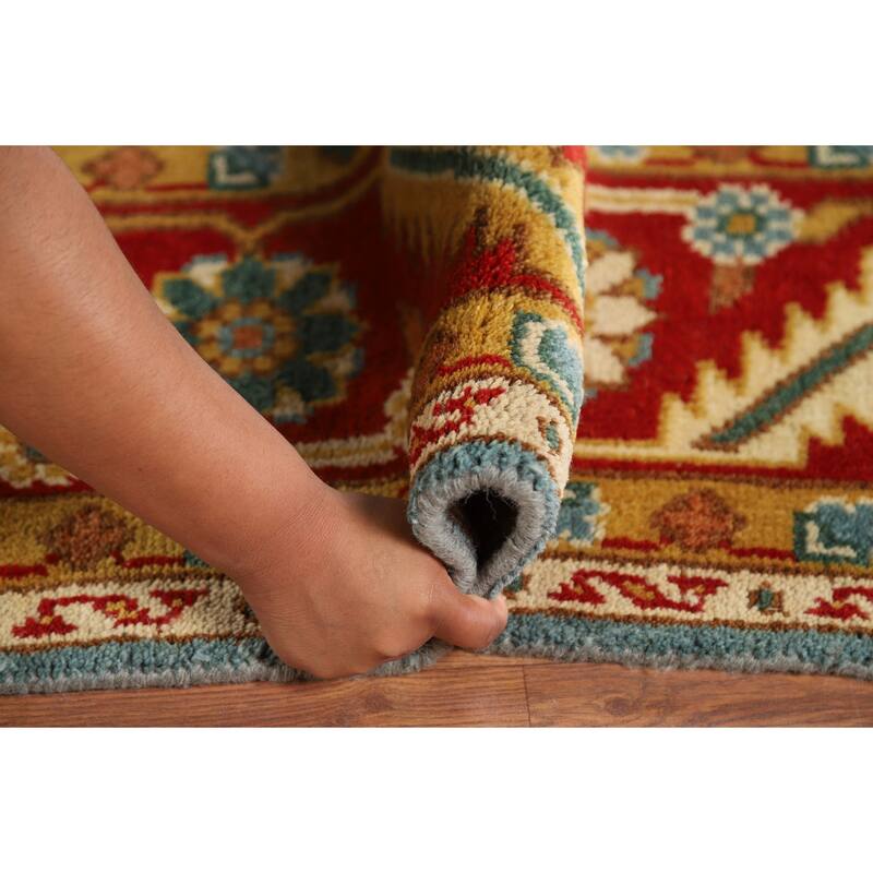 Light Blue Heriz Serapi Oriental Area Rug Handmade Wool Carpet - 8'10" x 11'11"