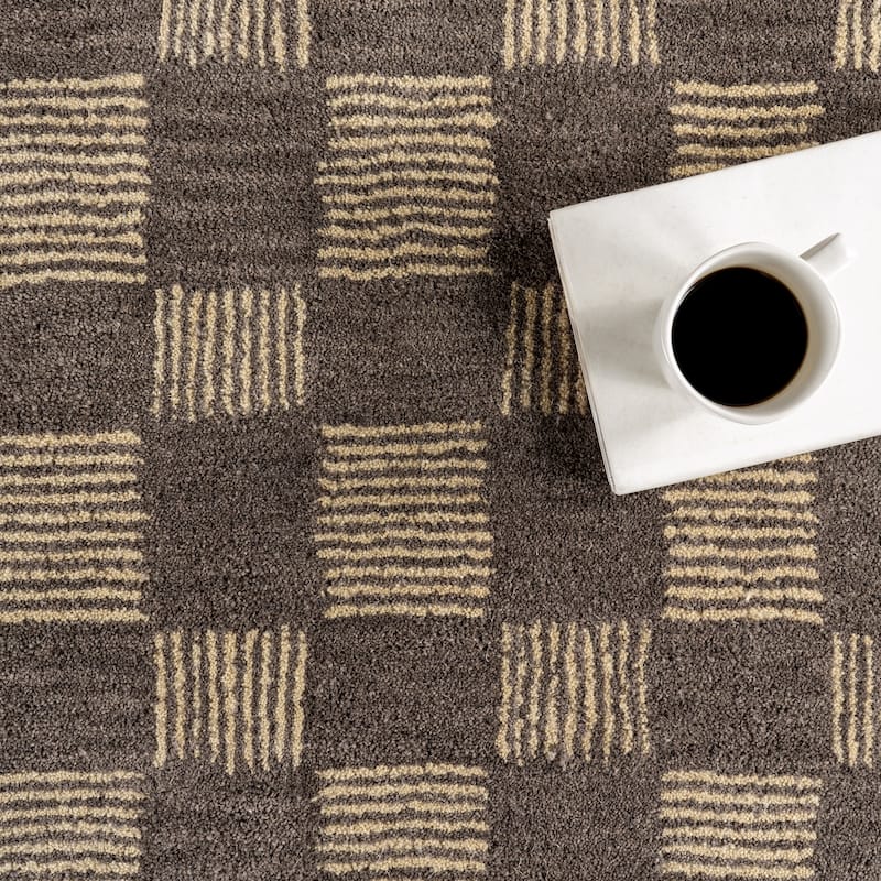 Quince Checkered Wool Area Rug