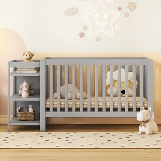 Convertible Crib/Full Size Bed with Changing Table