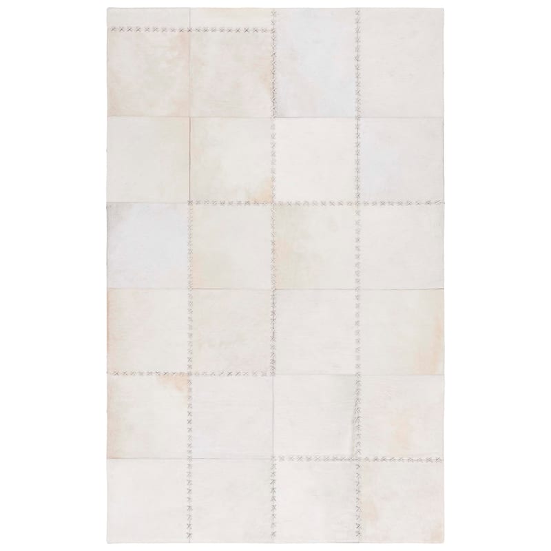 SAFAVIEH Handmade Studio Della Leather Modern Rug - 6' x 9' - Beige
