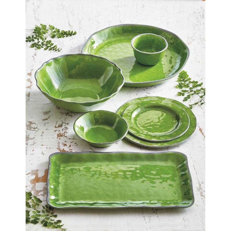 Veranda Melamine Serving Bowl Green Dinnerware Serving Dish