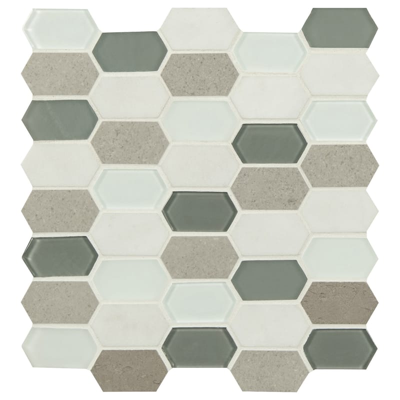 Ackland AKM-G-12X12SP-CA 12" x 12" Glass Dot-Mounted Wall Mosaic Tile - Doretta