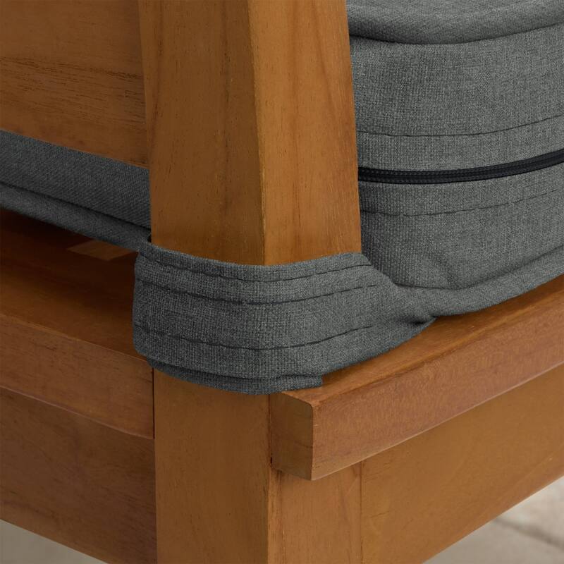 ARDEN Foam Outdoor Double Welted Dining Chair Cushion, 20 x 20