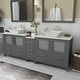 preview thumbnail 28 of 51, Vanity Art 84" Double Sink Bathroom Vanity Set with Engineered Marble Top and Free Mirrors
