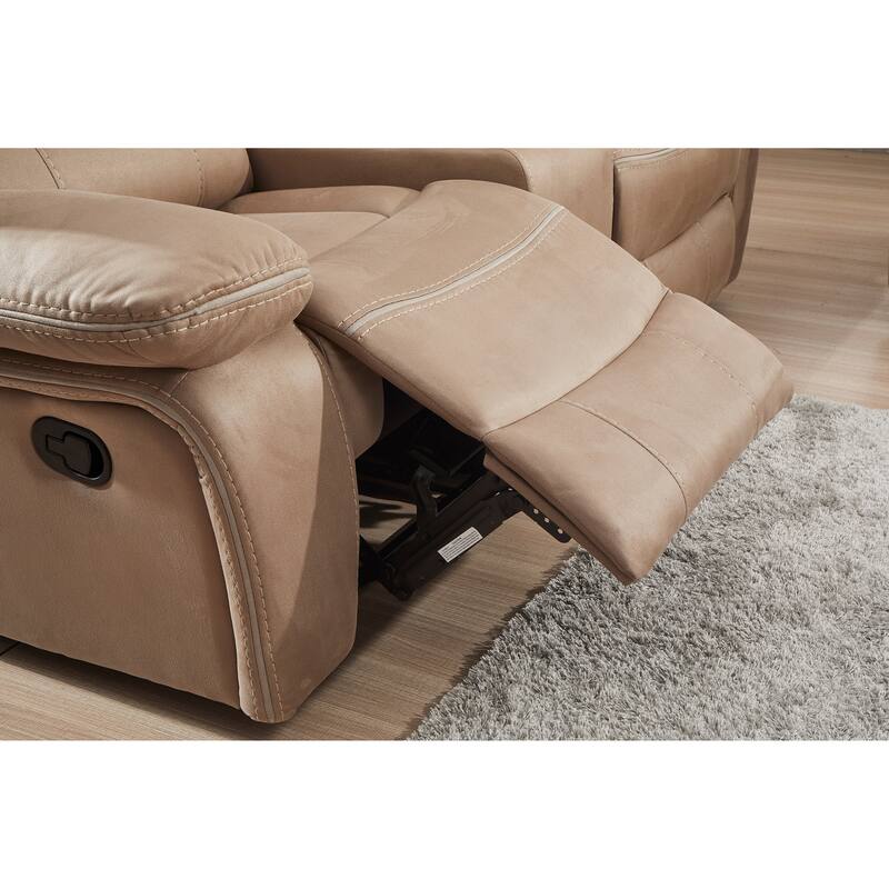 Betsy Furniture 3 Piece Microfiber Reclining Living Room Set, Sofa, Loveseat and Chair