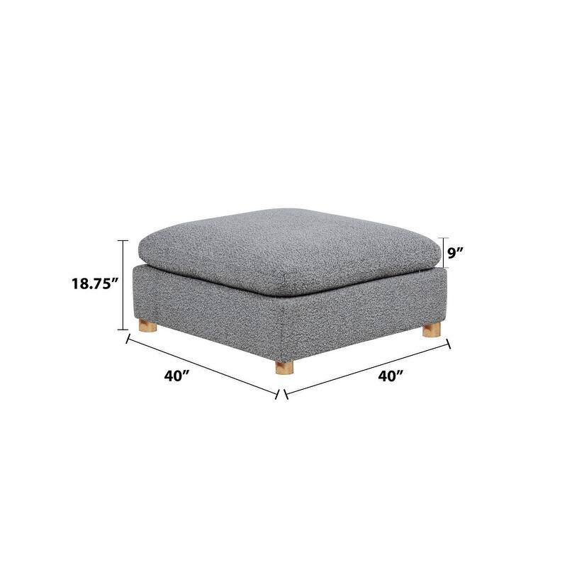 Best Quality Furniture 4-Piece Sectional Boucle Fabric