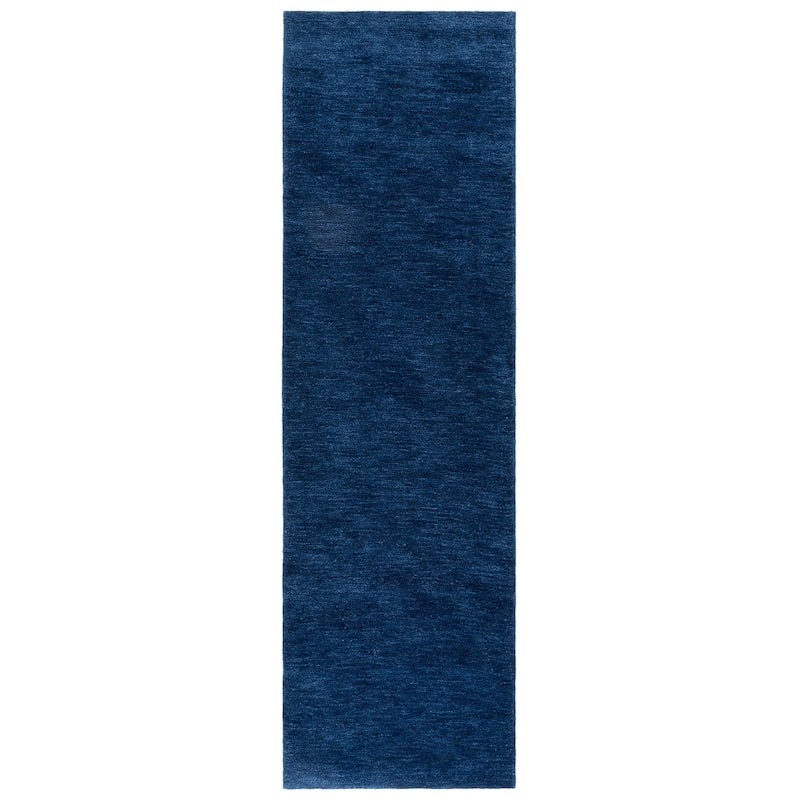 SAFAVIEH Handmade Carmine Virginica Modern & Contemporary Rug - 2'3" x 8' Runner - Navy