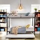 preview thumbnail 1 of 10, Durability & Stability Metal Bunk Bed with Guardrails and Stairs Black