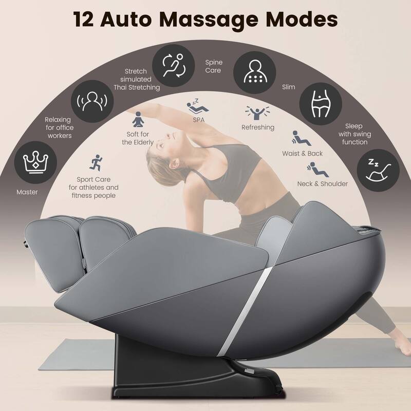 Comfort Full Body Massage Chair with Voice Control Heat Foot Roller