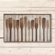 preview thumbnail 1 of 9, Wood Framed Wall Decor with Raised Paddles - 47.25" x 28" Brown