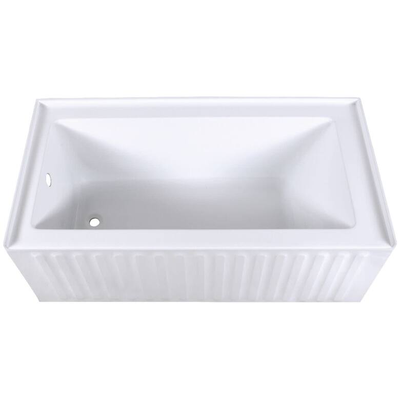 Kingston Brass Aqua Eden 60" Three Wall Alcove Acrylic Soaking Tub