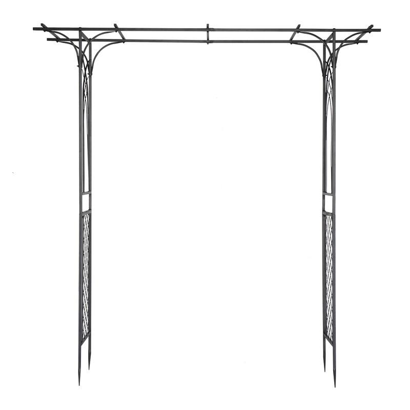Iron Arch Black Wrought Iron Flat Top - Black