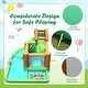 preview thumbnail 9 of 18, Inflatable Waterslide Bounce House Climbing Wall without Blower - Green, Yellow and Blue - 145" x 120"x 91" (L×W×H)