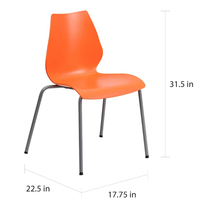 5 Pack HERCULES Series 770 lb. Capacity Stack Chair with Lumbar Support