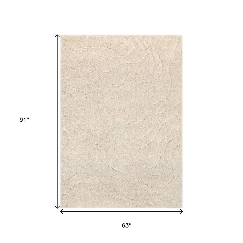 HomeRoots Abstract Modern Rectangle Area Rug