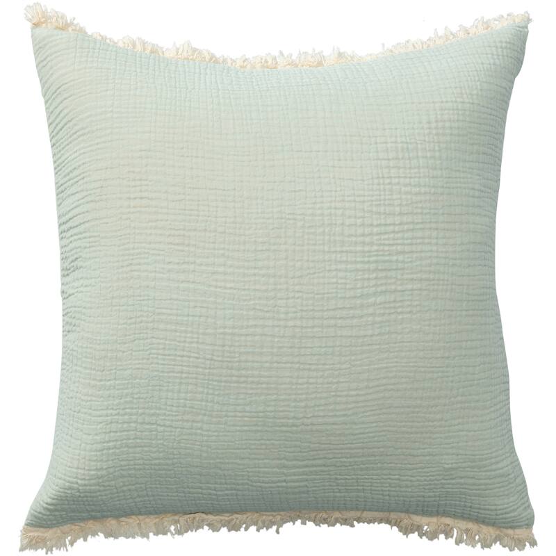 Sevita Solid Turkish Cotton Fringed Throw Pillow