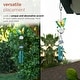 preview thumbnail 6 of 8, Alpine Corporation 48" Hanging Outdoor Butterfly Metal Wind Chime with Solar-Powered LED Lights, Blue