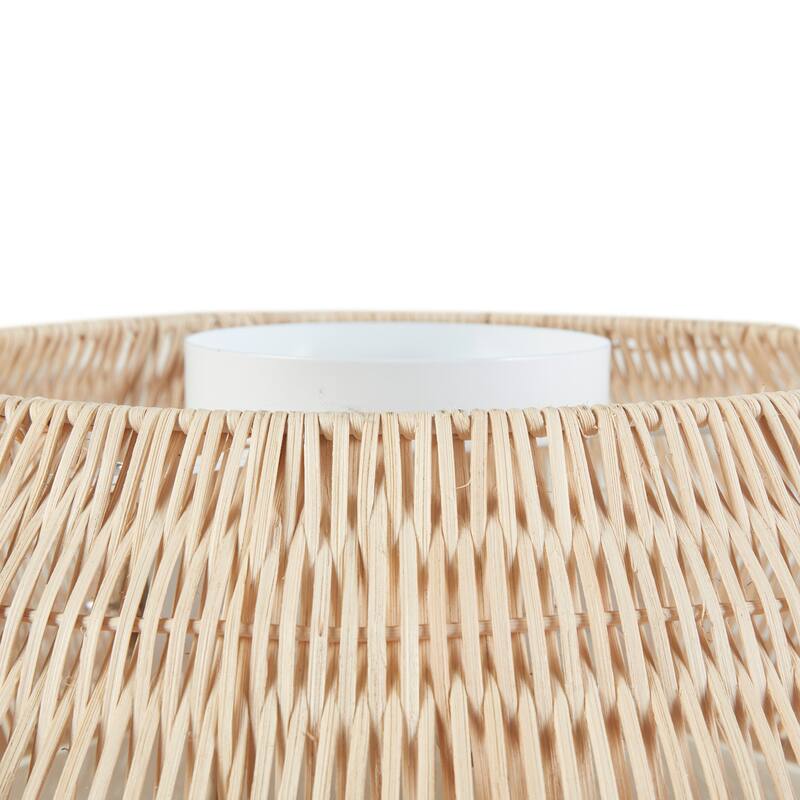 INK+IVY Mililani Boho Bamboo Flush Mount Ceiling Light