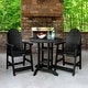 preview thumbnail 35 of 45, HIGHWOOD Hamilton 3-piece Counter-Height Outdoor Dining Set