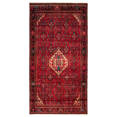 ECARPETGALLERY Hand-knotted Andelz Red Wool Rug - 4'9 x 9'4