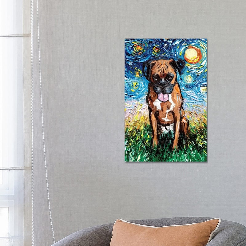 iCanvas "Boxer Night II" by Aja Trier Canvas Print - 26x18x1.5