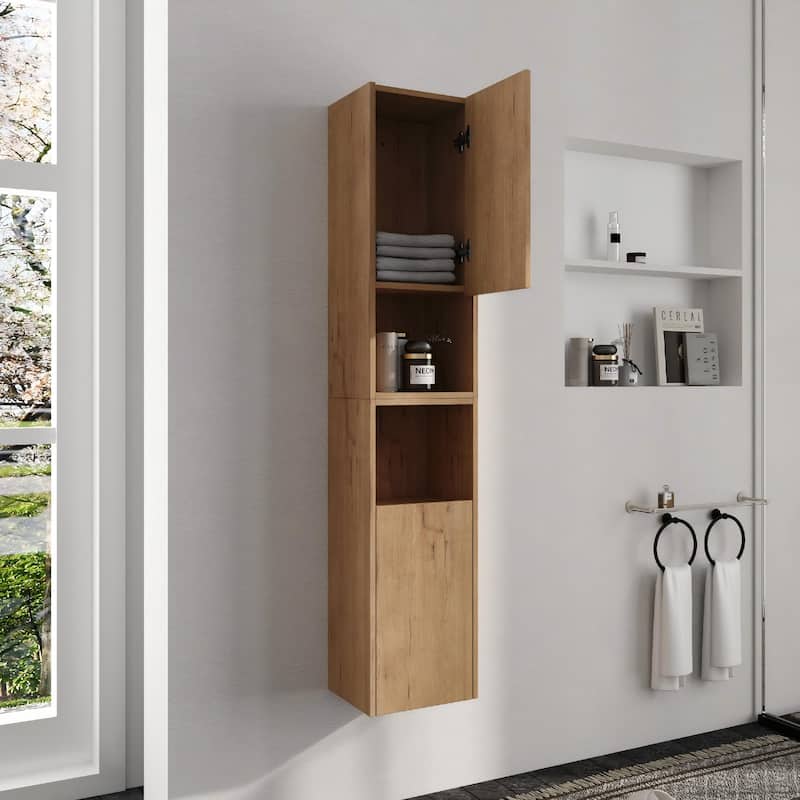 Malwee 12"/24"/36" Wall Cabinet, Wall Mounted Home Storage Cabinet, Bathroom Medicine Cabinet with Soft Close Door and Shelf