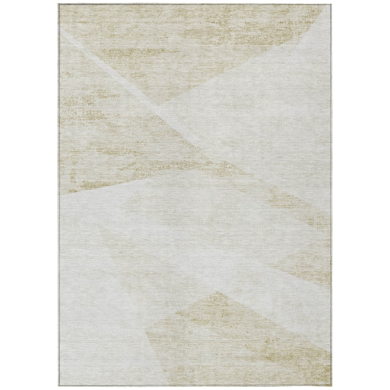 HomeRoots Abstract Transitional Rectangle Outdoor Rug