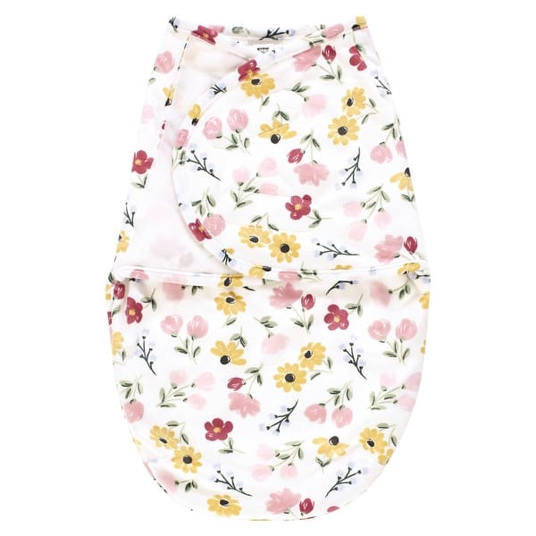slide 1 of 1, Hudson Baby Infant Girl Plush Faux Fur Swaddle Wrap, Soft Painted Floral, 0-3 Months - Soft Painted Floral - 0-3 Months 0-3 Months - Soft Painted Floral