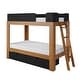 preview thumbnail 12 of 19, Mid-Century Modern Twin over Twin Bunk Bed with Storage Drawers