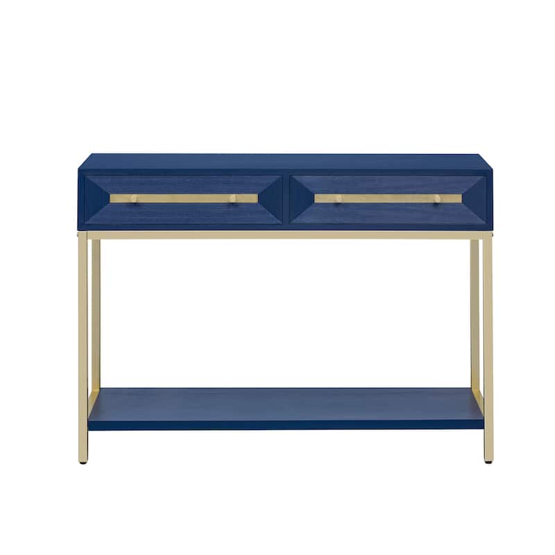 Retro Console Table with Striking Geometric Design for Entryway