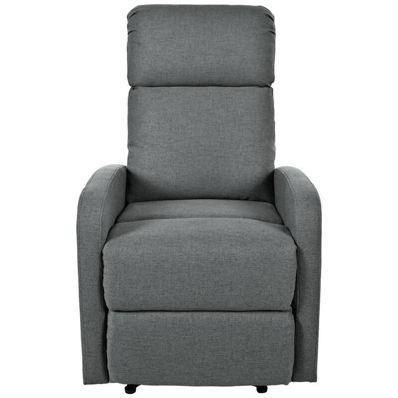 Roomfitters Modern Recliner Manual Recliner Home Theater Chair, Adjustable Recliner for Living Room, Charcoal - Charcoal