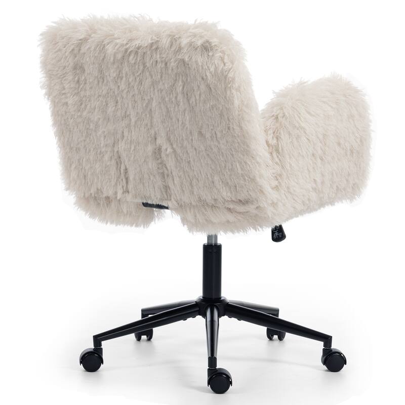 Criss Cross Chair with 5-Gear Adjustable Armrests & Wheels, Ergonomic Thickened Backrest Swivel Desk Chair for Home Office