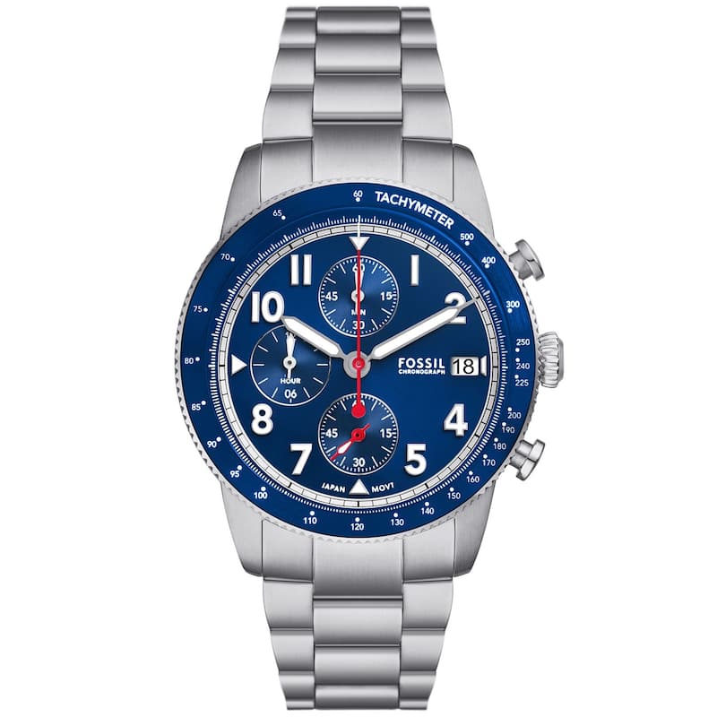 Fossil Men's Sport Tourer Blue Dial Watch - FS6047 - 6 (36)