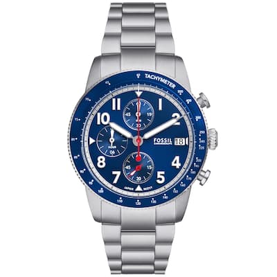 Fossil Men's Sport Tourer Blue Dial Watch - FS6047 - 6 (36)