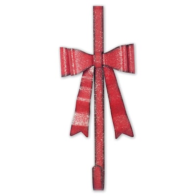 Red Bow Wreath Hanger -Set of 2
