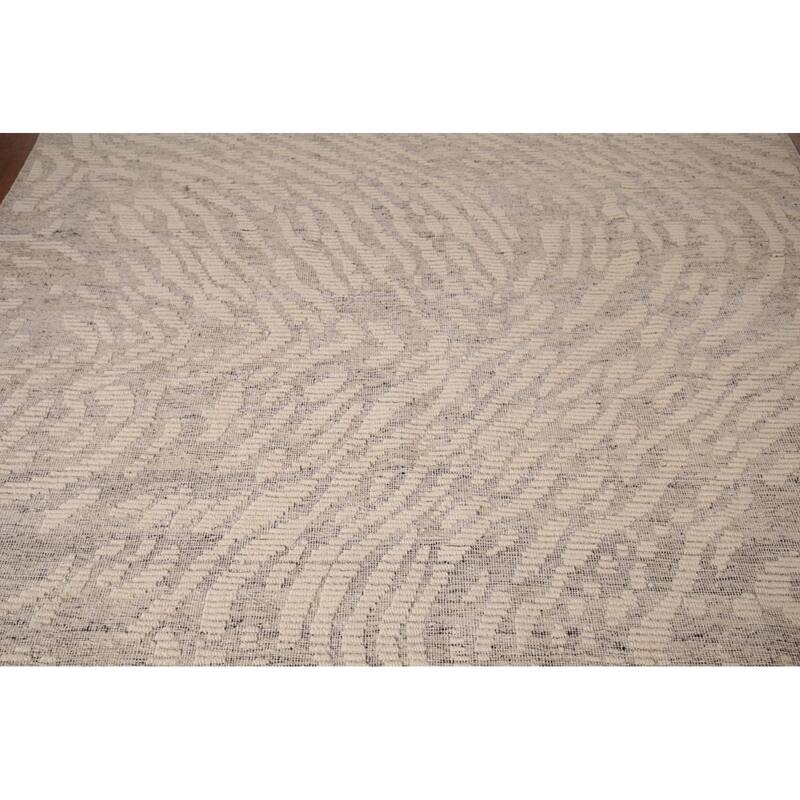 All-Over Moroccan Abstract Area Rug Handmade Wool Carpet - 7'11"x 10'4"