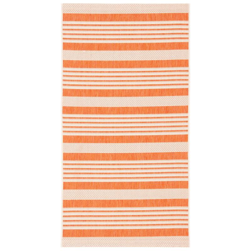 SAFAVIEH Courtyard Orsi Indoor/ Outdoor Waterproof Area Rug - 2'7" x 5' - Terracotta/Beige