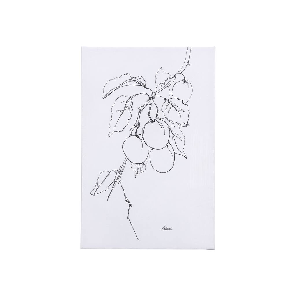 Plum Branch II (18 x 27 ) Canvas Art Print