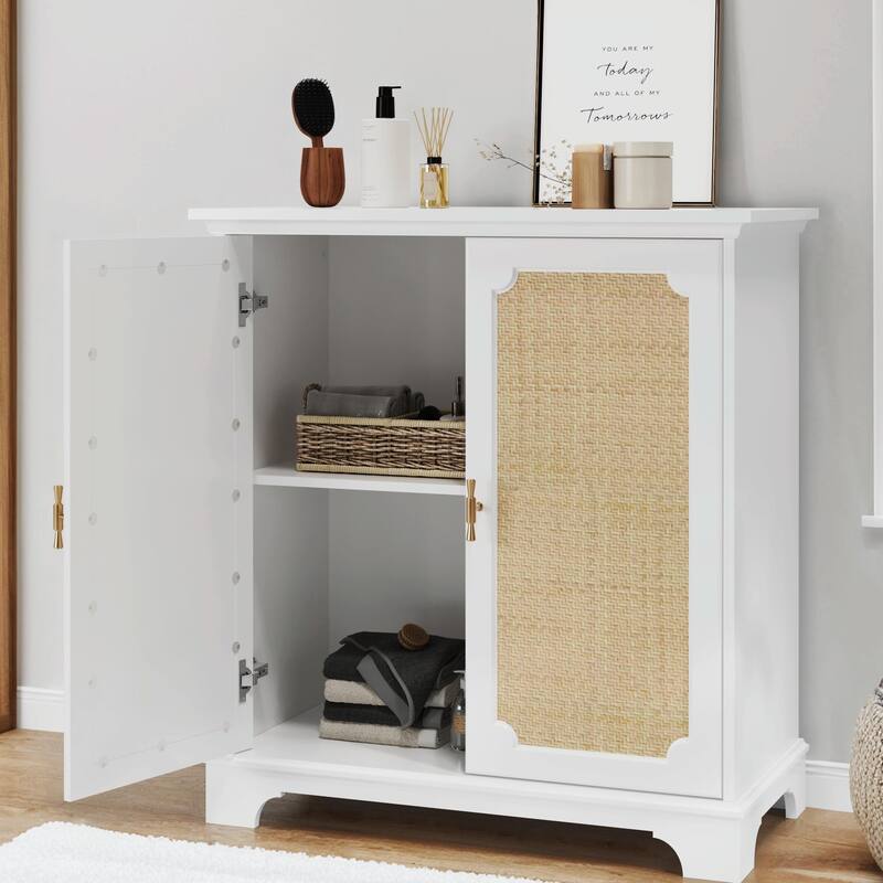 Bohemian Buffet Cabinet - Rattan Doors & Anti-Tip Safety Kit