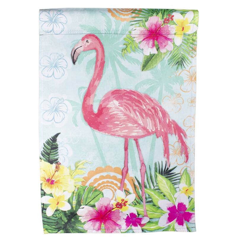 Tropical Flamingo Spring Outdoor Garden Flag 18" x 12.5"