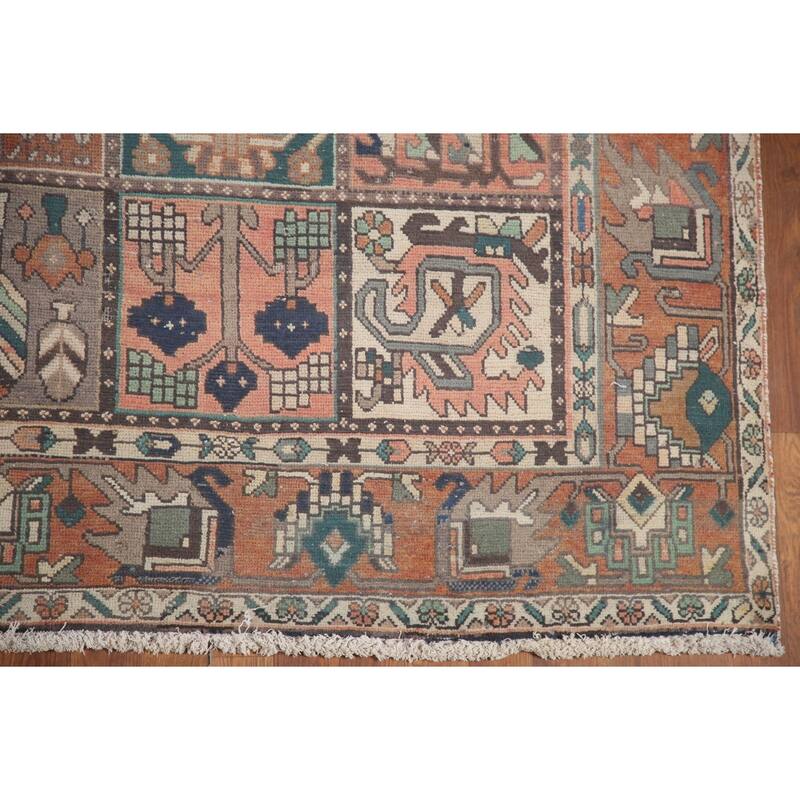 Hand Knotted Oriental 100% Wool Carpet Traditional Garden Design Multi-Colored Bakhtiari Area Rug - 10' 5'' X 6' 8''