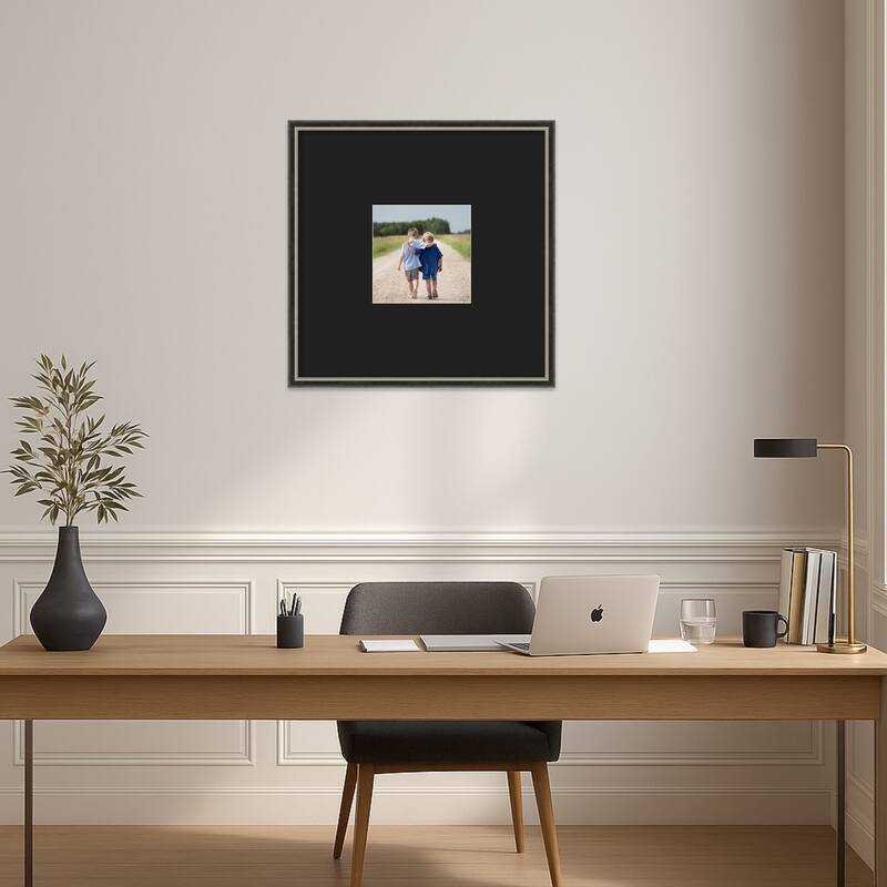 Theo Black Silver Narrow Framed Picture Frame, Photo Frame