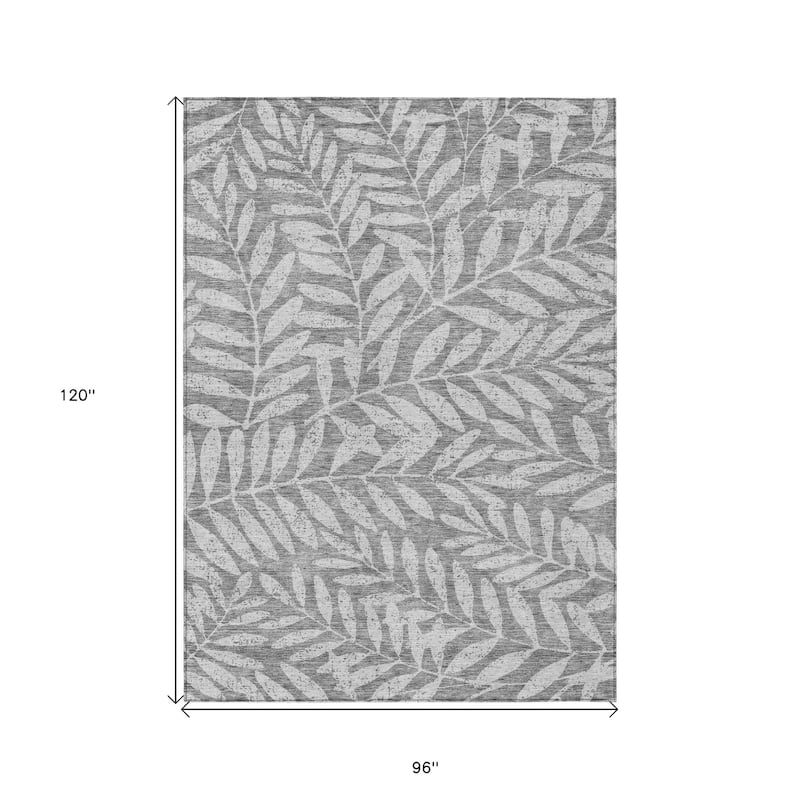 HomeRoots Floral Transitional Rectangle Outdoor Rug