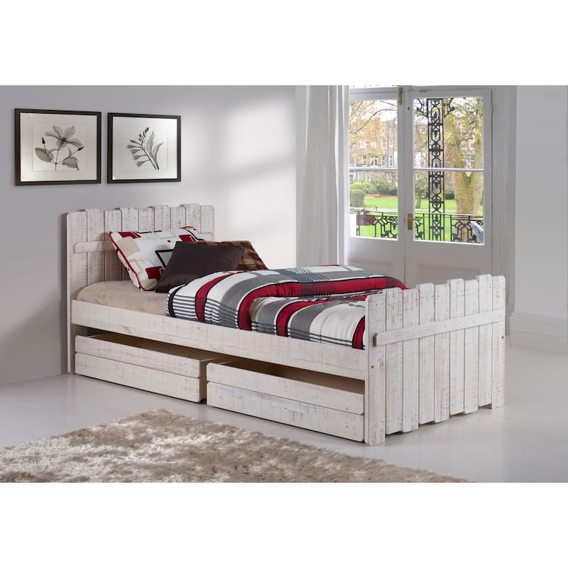 Donco Kids Rustic Sand Twin Tree House Storage Bed - Twin