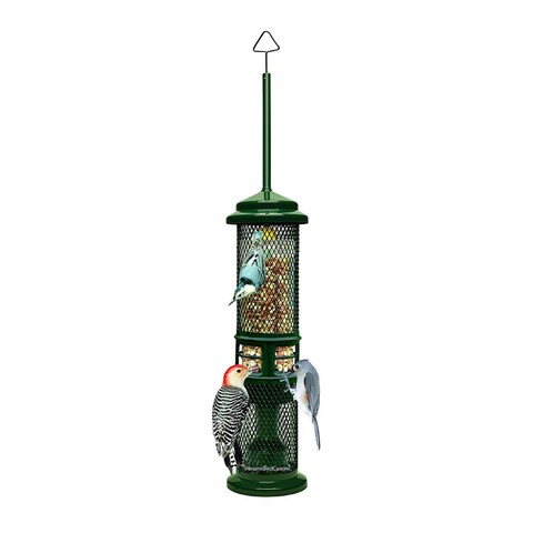 Squirrel Buster Nut Feeder Squirrel-Proof Bird Feeder (Two Meshes) - 5.13" x 5.13" x 19.38"