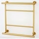 preview thumbnail 4 of 2, Alno Contemporary I 18 Inch Wide Towel Rack with Bottom Towel Bar Satin Brass