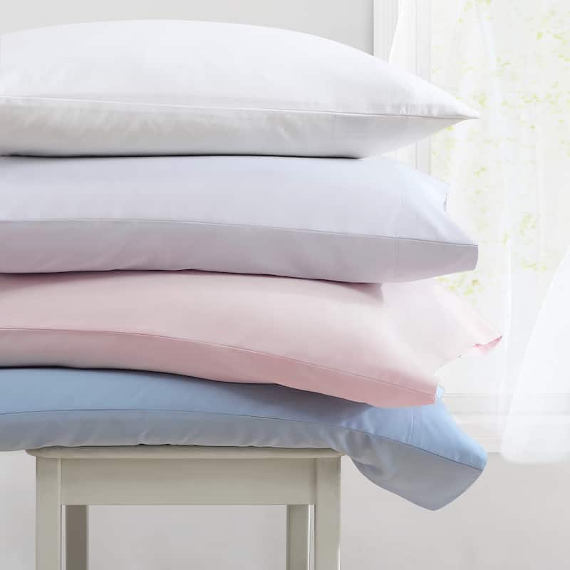 Laura Ashley T800 Cotton Sateen Solid Sheet Set