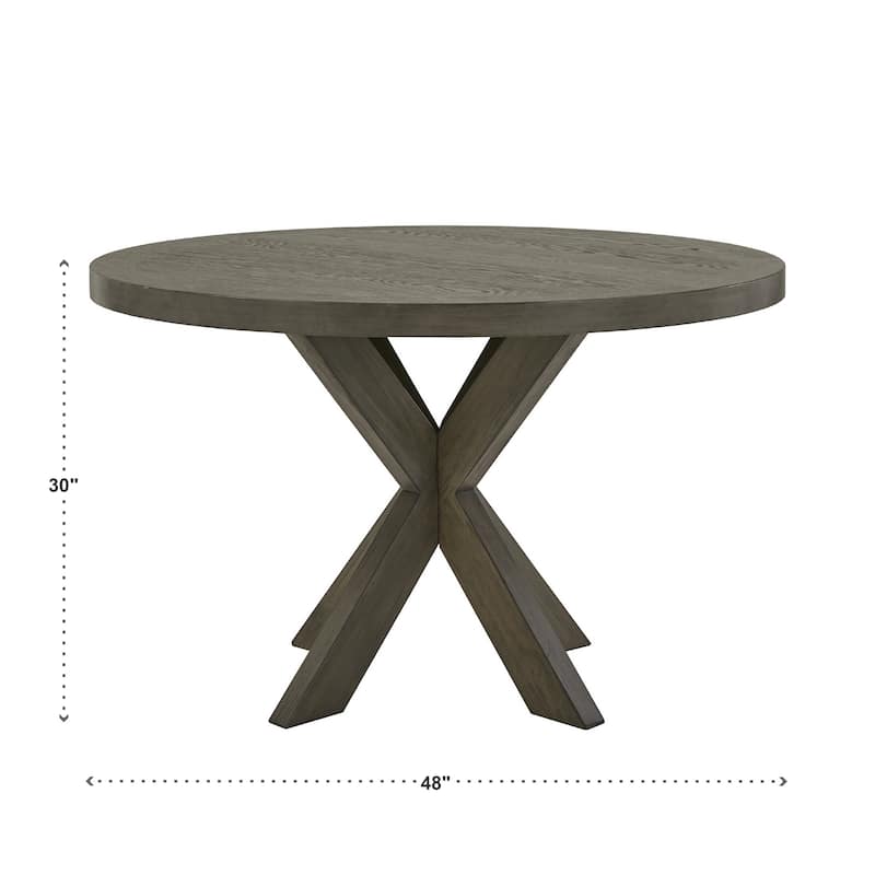 Tromso Weathered Wood Finish Table with Cross Base by iNSPIRE Q Modern